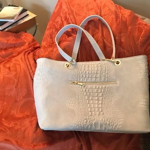 Ivory Italian Leather Tote